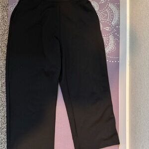 * SET OF 2 *Petite Black Wide Leg size L formal pants in Black and Grey